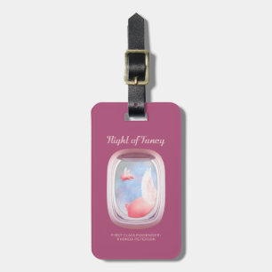 Pigs Flying Past Airplane Window-Personalized Luggage Tag