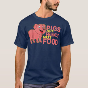 Pigs friends food vegetarian organic vegetable lov T-Shirt