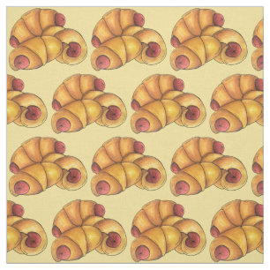 Pigs in a Blanket Crescent Roll Hot Dog Junk Food Fabric