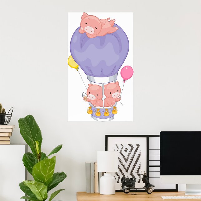 Pigs In A Hot Air Balloon Poster (Creator Uploaded)