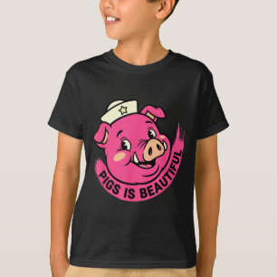 Pigs is beautiful pig halloween farm animal cute T-Shirt