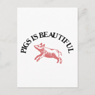 Pigs is Beautiful Postcard