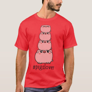 Pigs Lover Funny Pig Stack T-Shirt