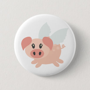 Pigs Might Fly 6 Cm Round Badge
