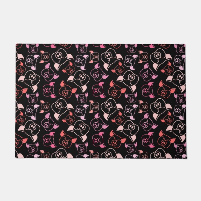 Pigs Pattern Doormat (Front)