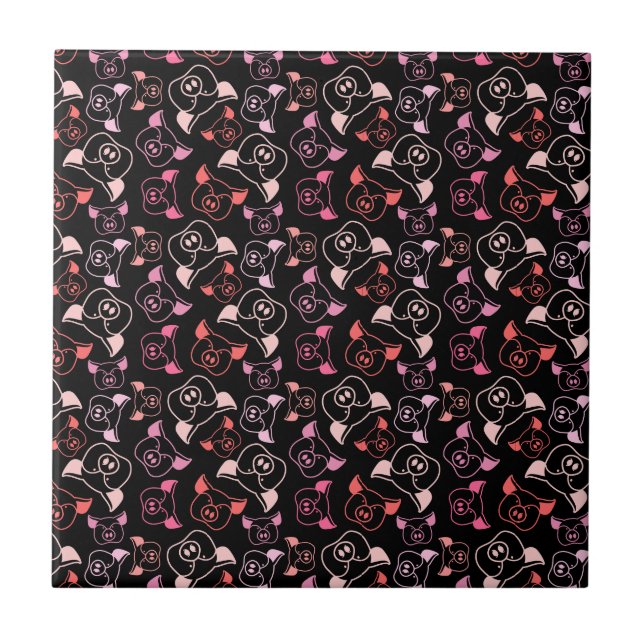 Pigs Pattern Tile (Front)