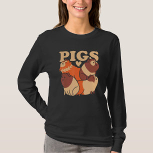 Pigs Stacked Graphic Guinea Pig Owner Pet Cavy Ani T-Shirt