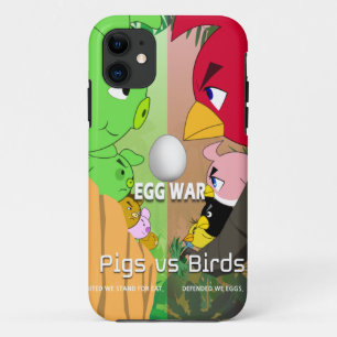 Pigs vs Birds Part3. Egg War/parody Case-Mate iPhone Case