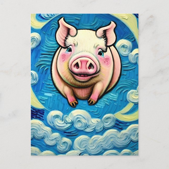 Pigs Will Fly Postcard (Front)