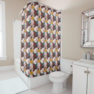 Pigs With Hats Pattern Shower Curtain