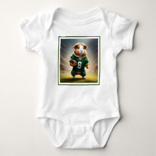 Pigskin Prodigy: The Guinea Pig Quarterback Baby Bodysuit