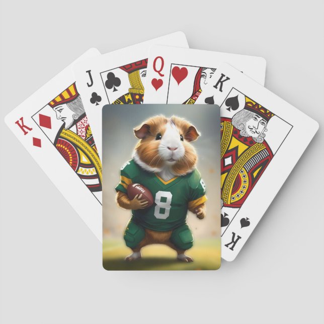 Pigskin Prodigy: The Guinea Pig Quarterback, Playing Cards (Back)