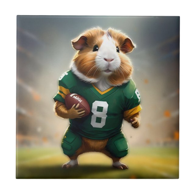 Pigskin Prodigy: The Guinea Pig Quarterback Tile (Front)