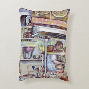 Pigtail Soup, Singapore Decorative Cushion