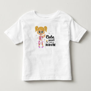 Pigtails Girl Pink Cute Smart Dramatic Sassy Toddler T-Shirt