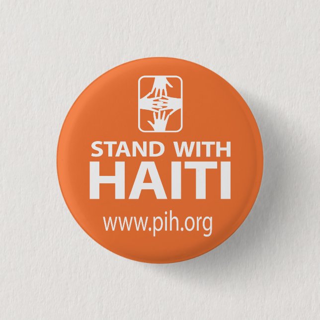 PIH Stand With Haiti Button (Front)