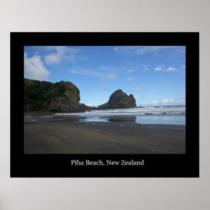Piha Beach, New Zealand #3 Poster