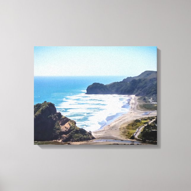 Piha Beach, New Zealand Canvas Print (Front)