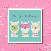 pijama party, llama pijama party favour tags