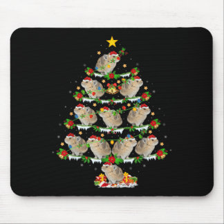Pika Lover Xmas Lights Pika Christmas Tree Mouse Pad