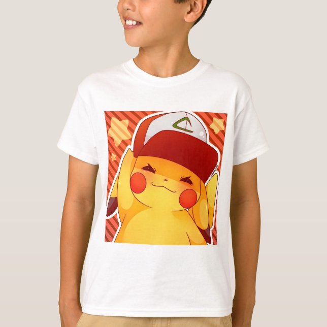 Pikachu Trainer Cap T-Shirt (Front)