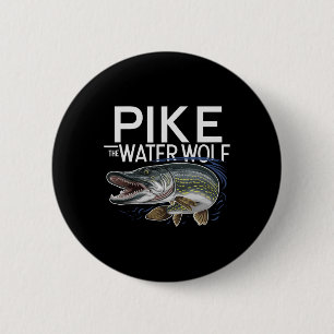 Pike Fisherman Gear Northern Pike Fishing Essentia 6 Cm Round Badge