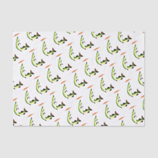 Pike fishing and fly fishing tissue paper