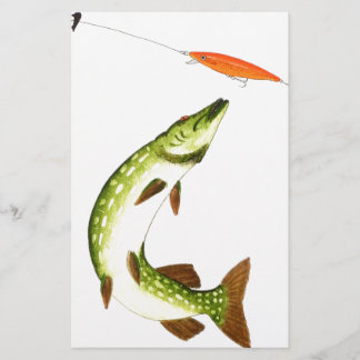 Pike fishing stationery