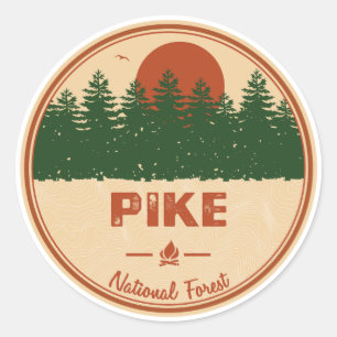 Pike National Forest Classic Round Sticker