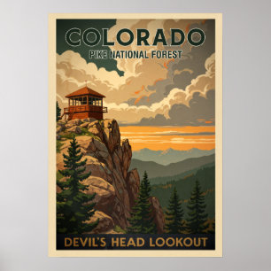 Pike National Forest - Devil's Head Outlook V01 Poster