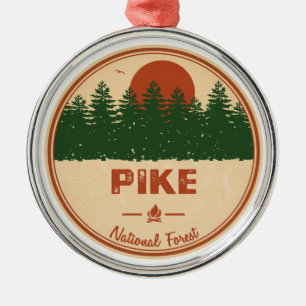 Pike National Forest Metal Tree Decoration