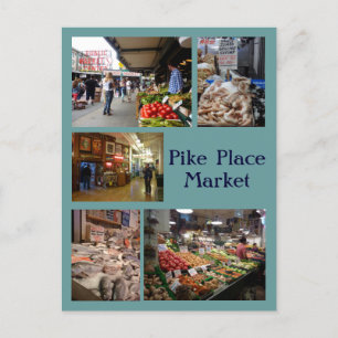 Pike Place Collage Postcard