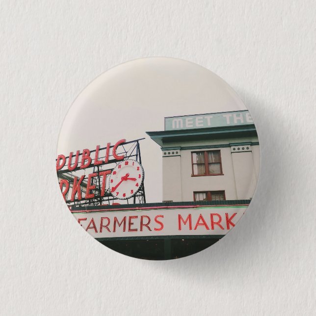 Pike Place Market   Compact Mirror 3 Cm Round Badge (Front)