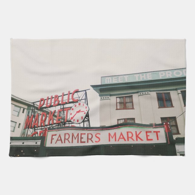 Pike Place Market  Tea Towel (Horizontal)
