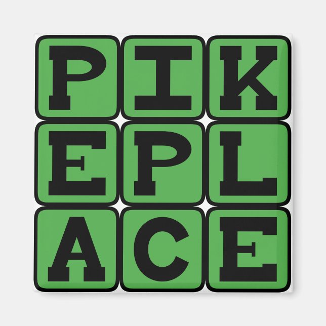 Pike Place, Seattle Marketplace Magnet (Front)