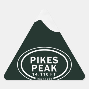 Pikes Peak 14,110 FT Colorado Rocky Mountain Triangle Sticker