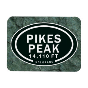 Pikes Peak 14,110 FT Colorado Springs Mountain Magnet