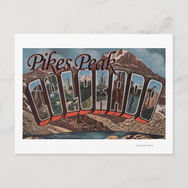 Pikes Peak, Colorado - Large Letter Scenes Postcard (Front)