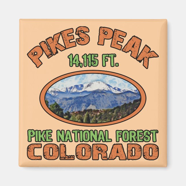 Pikes Peak, Colorado Magnet (Front)