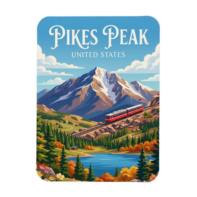 Pikes Peak Colorado Magnet (Vertical)