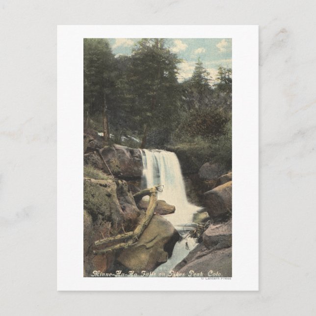 Pikes Peak, Colorado - Minne-Ha-Ha Falls View Postcard (Front)