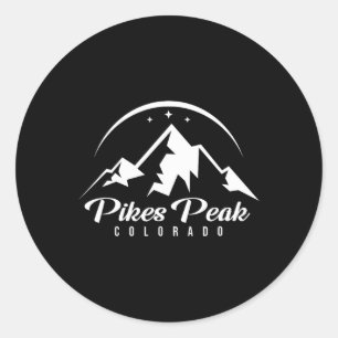 Pikes Peak Colorado Ski Resort Skiing Snowboarding Classic Round Sticker