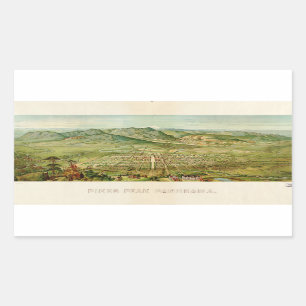 Pikes Peak, Colorado Springs, Colorado (1890) Rectangular Sticker