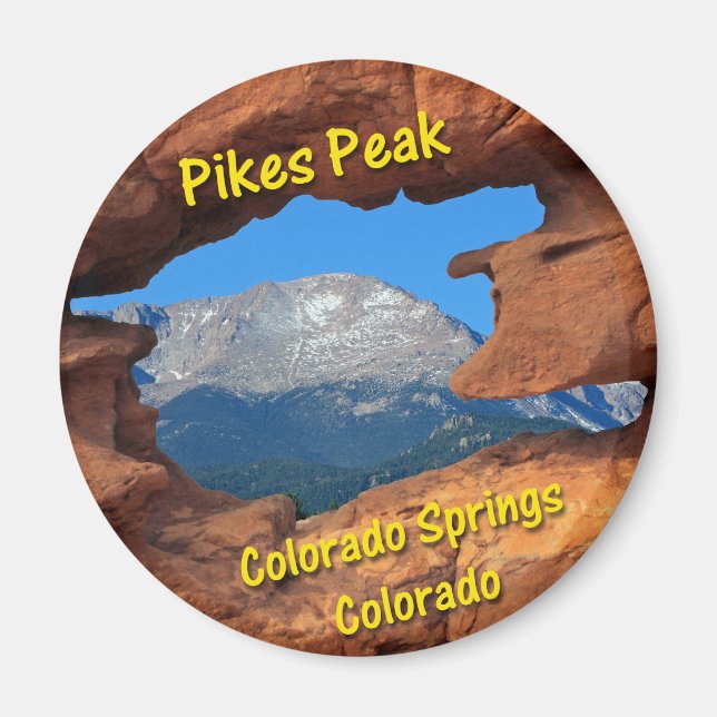 Pikes Peak, Colorado Springs, Colorado Magnet (Front)
