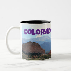 Pikes Peak Colorado Springs Travel Two-Tone Coffee Mug