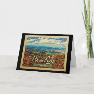 Pikes Peak Colorado Vintage Travel Card