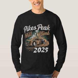 Pikes Peak Hill Climb 2025 Funny Retro Colorado Ca T-Shirt