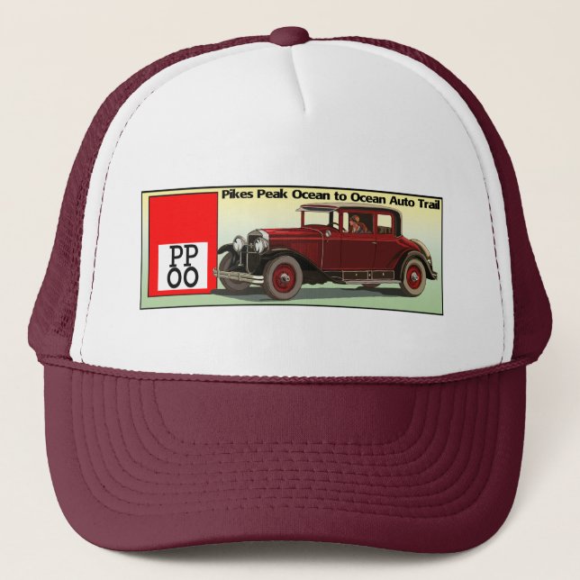 Pikes Peak Ocean to Ocean Auto Trail Trucker Hat (Front)