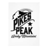 Pikes Peak rocky mountains Vintage art
