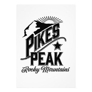 Pikes Peak rocky mountains Vintage art Photo Print